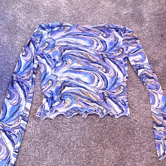 Altar’d State Marbled Mesh Top - Picture 2 of 3